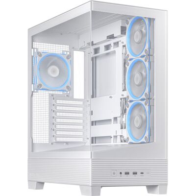 Asus A31 Plus TG ARGB WHITE Midi Tower Hvid, Towerkabinet Asus A31 Plus TG ARGB WHITE Midi Tower Hvid, Towerkabinet