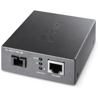 TP-Link Omada TL-FC111B-20 netværksomformer til medie 100 Mbit/s Enkeltilstand Sort, Media Converter TP-Link Omada TL-FC111B-20 netværksomformer til medie 100 Mbit/s Enkeltilstand Sort, Media Converter