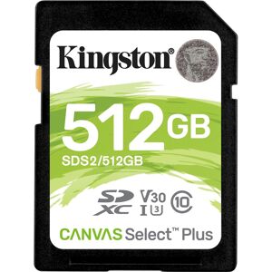 Kingston Canvas Select Plus 512 GB SDXC UHS-I Klasse 10, Hukommelseskort