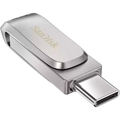SanDisk Ultra Dual Drive Luxe USB-nøgle 1000 GB USB Type-A / USB Type-C 3.2 Gen 1 (3.1 Gen 1) Rustfrit stål, USB-stik SanDisk Ultra Dual Drive Luxe USB-nøgle 1000 GB USB Type-A / USB Type-C 3.2 Gen 1 (3.1 Gen 1) Rustfrit stål, USB-stik