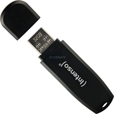 Intenso Speed Line USB-nøgle 32 GB USB Type-A 3.2 Gen 1 (3.1 Gen 1) Sort, USB-stik Intenso Speed Line USB-nøgle 32 GB USB Type-A 3.2 Gen 1 (3.1 Gen 1) Sort, USB-stik
