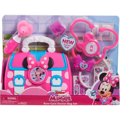 Just Play Disney Junior Minnie Mouse Bow-Care Doctor Bag Set, Husholdningsapperater til bärn Just Play Disney Junior Minnie Mouse Bow-Care Doctor Bag Set, Husholdningsapperater til bärn
