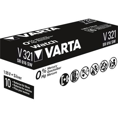 Varta V321/SR 65 Sølvoxid urbatteri - Batteri Varta V321/SR 65 Sølvoxid urbatteri - Batteri