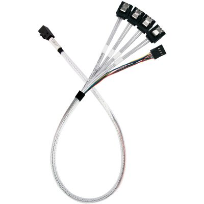 Silverstone Adapterkabel SST-CPS05-RE, mini-SAS SFF 8643 > 4x SATA Silverstone Adapterkabel SST-CPS05-RE, mini-SAS SFF 8643 > 4x SATA