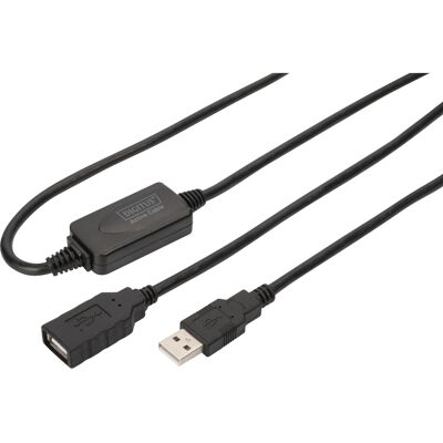 Digitus Aktivt USB 2.0 forlængerledning, 15 meter Digitus Aktivt USB 2.0 forlængerledning, 15 meter