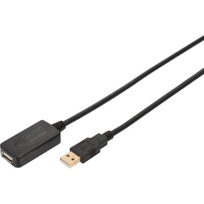 Digitus Aktivt USB 2.0 forlængerledning, 5 meter Digitus Aktivt USB 2.0 forlængerledning, 5 meter