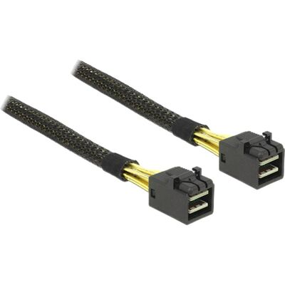 Delock 0.5m, Mini SAS HD x 4 SFF 8643 0,5 m Sort, Kabel Delock 0.5m, Mini SAS HD x 4 SFF 8643 0,5 m Sort, Kabel