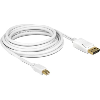 Delock 83483 DisplayPort kabel 3 m Mini DisplayPort Hvid Delock 83483 DisplayPort kabel 3 m Mini DisplayPort Hvid