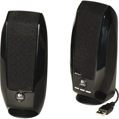 Logitech S150 Sort Ledningsført 2,4 W, PC-højttaler Logitech S150 Sort Ledningsført 2,4 W, PC-højttaler