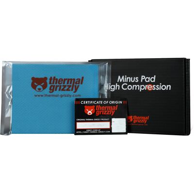 Thermal Grizzly Minus Pad Høj Kompression 120x100x4 mm, Termiske puder Thermal Grizzly Minus Pad Høj Kompression 120x100x4 mm, Termiske puder