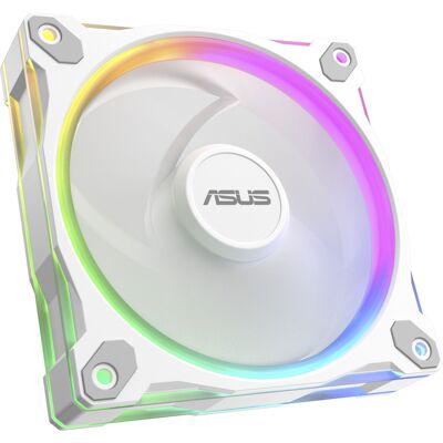 Asus Prime MR120 Fan ARGB Reverse White Computerkabinet Ventilator 12 cm Hvid, Sag fan Asus Prime MR120 Fan ARGB Reverse White Computerkabinet Ventilator 12 cm Hvid, Sag fan