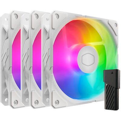Cooler Master SickleFlow Edge 120 ARGB White Edition Blæserkit, Sag fan Cooler Master SickleFlow Edge 120 ARGB White Edition Blæserkit, Sag fan