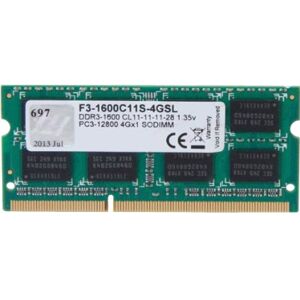 G.Skill 4GB DDR3-1600 hukommelsesmodul 1 x 4 GB 1600 Mhz