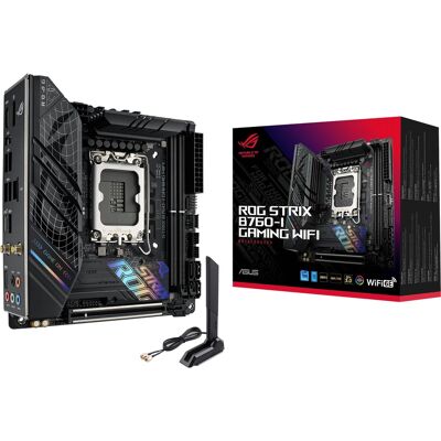 Asus ROG STRIX B760-I GAMING WIFI Intel B760 LGA 1700 mini ITX, Bundkort Asus ROG STRIX B760-I GAMING WIFI Intel B760 LGA 1700 mini ITX, Bundkort