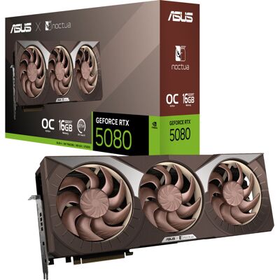 Asus RTX5080-O16G-NOCTUA NVIDIA GeForce RTX 5080 16 GB GDDR7, Grafikkort Asus RTX5080-O16G-NOCTUA NVIDIA GeForce RTX 5080 16 GB GDDR7, Grafikkort