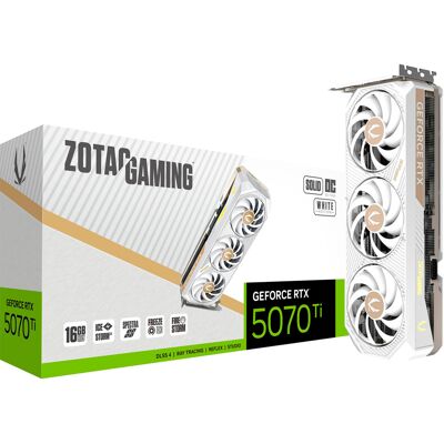 Zotac GeForce RTX 5070 Ti SOLID CORE OC White Edition, Grafikkort Zotac GeForce RTX 5070 Ti SOLID CORE OC White Edition, Grafikkort