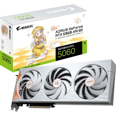 Gigabyte GeForce RTX 5060 Ti AORUS ARI 8G, Grafikkort Gigabyte GeForce RTX 5060 Ti AORUS ARI 8G, Grafikkort