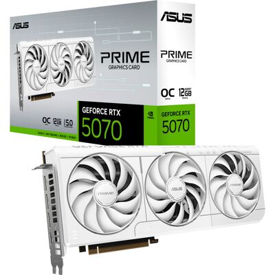 Asus Prime -RTX5070-O12G-WHITE NVIDIA GeForce RTX 5070 12 GB GDDR7, Grafikkort Asus Prime -RTX5070-O12G-WHITE NVIDIA GeForce RTX 5070 12 GB GDDR7, Grafikkort