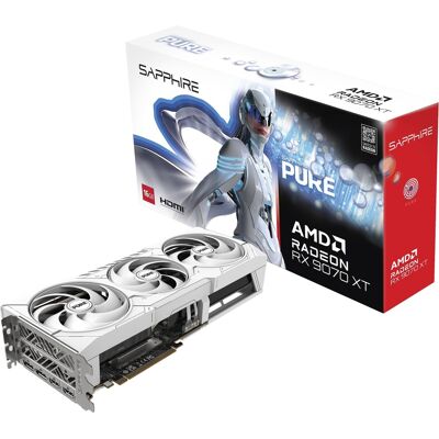 Sapphire Radeon RX 9070 XT Pure, Grafikkort Sapphire Radeon RX 9070 XT Pure, Grafikkort