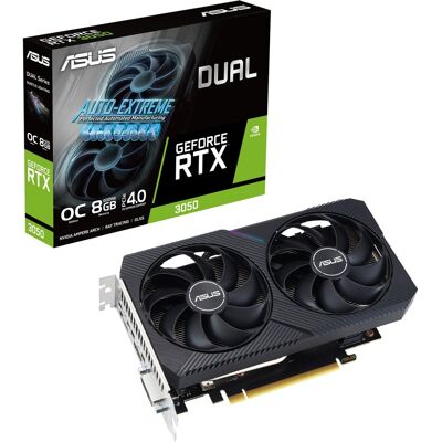 Asus Dual -RTX3050-O8G-V2 NVIDIA GeForce RTX 3050 8 GB GDDR6, Grafikkort Asus Dual -RTX3050-O8G-V2 NVIDIA GeForce RTX 3050 8 GB GDDR6, Grafikkort