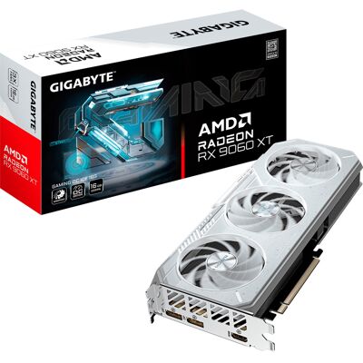 Gigabyte Radeon RX 9060 XT GAMING OC ICE 16GB, Grafikkort Gigabyte Radeon RX 9060 XT GAMING OC ICE 16GB, Grafikkort