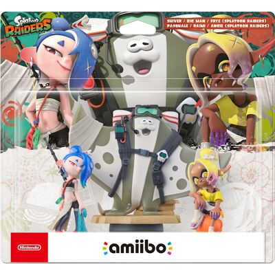 Nintendo Splatoon Raiders amiibo-trepak: Mako, Muri og Mantaro (Splatoon Raiders), Spil figur Nintendo Splatoon Raiders amiibo-trepak: Mako, Muri og Mantaro (Splatoon Raiders), Spil figur