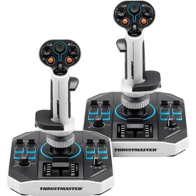 Thrustmaster Sol-R 2 HOSAS Space Sim Duo Sort, Hvid USB Flightstick Analog/digital PC, Joystick Thrustmaster Sol-R 2 HOSAS Space Sim Duo Sort, Hvid USB Flightstick Analog/digital PC, Joystick