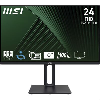 MSI Pro MP245PG computerskærm 60,5 cm (23.8") 1920 x 1080 pixel Fuld HD LCD Sort, LED-skærm MSI Pro MP245PG computerskærm 60,5 cm (23.8") 1920 x 1080 pixel Fuld HD LCD Sort, LED-skærm