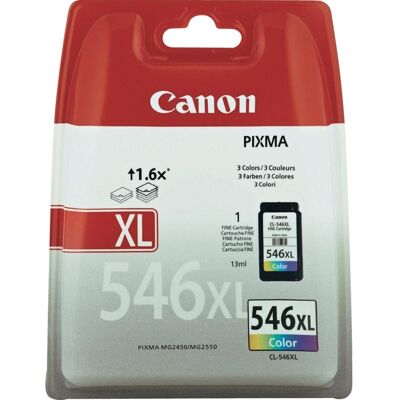 Canon PG-546XL blækpatron 1 stk Original Højt (XL) udbytte Blå, Magenta, Gul Canon PG-546XL blækpatron 1 stk Original Højt (XL) udbytte Blå, Magenta, Gul