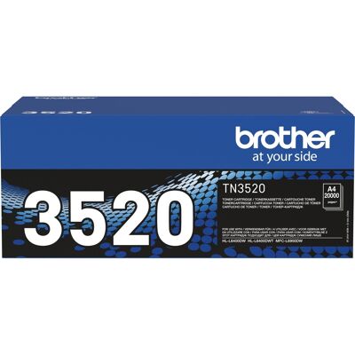 Brother TN-3520 tonerpatron 1 stk Original Sort Brother TN-3520 tonerpatron 1 stk Original Sort