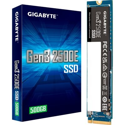 Gigabyte Gen3 2500E SSD 500 GB, Solid state-drev Gigabyte Gen3 2500E SSD 500 GB, Solid state-drev