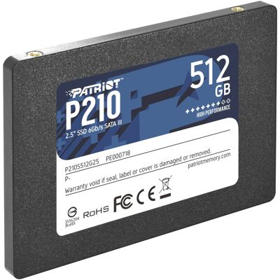 Patriot P210 2.5" 512 GB Serial ATA III, Solid state-drev Patriot P210 2.5" 512 GB Serial ATA III, Solid state-drev