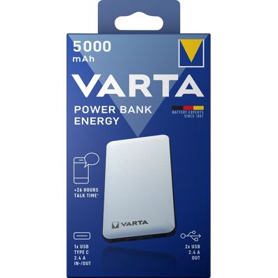 Varta Energy 5000 mAh Powerbank Lithium Polymer - Power Bank Varta Energy 5000 mAh Powerbank Lithium Polymer - Power Bank