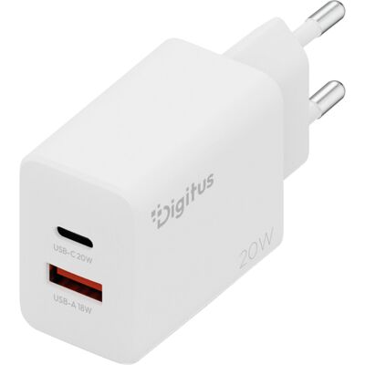 Digitus - DA-10300 - USB-C 20W - 1x USB-A - USB-lader Digitus - DA-10300 - USB-C 20W - 1x USB-A - USB-lader