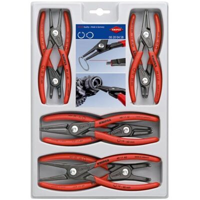 Knipex Præcisions-sikringsrings-tang sæt 00 20 04 SB Knipex Præcisions-sikringsrings-tang sæt 00 20 04 SB