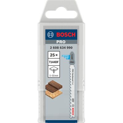 Bosch PRO hurtig stiksavklinge til hårdt træ T 144 DF, 100mm Bosch PRO hurtig stiksavklinge til hårdt træ T 144 DF, 100mm