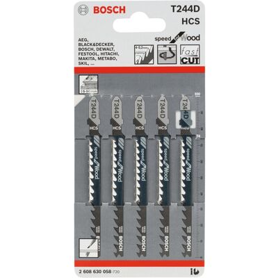 Bosch Stiksavklinge T 244 D Speed til træ, 100mm Bosch Stiksavklinge T 244 D Speed til træ, 100mm