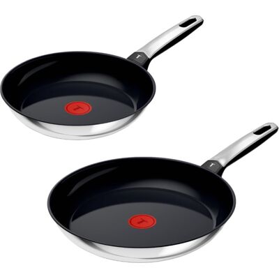 Tefal Pandesæt rustfrit stål Emotion, 2 dele, Stegepande sæt Tefal Pandesæt rustfrit stål Emotion, 2 dele, Stegepande sæt