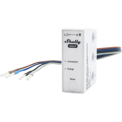 Shelly 3EM-63W Gen3, kabelmodel, 0%, Måleinstrument Shelly 3EM-63W Gen3, kabelmodel, 0%, Måleinstrument