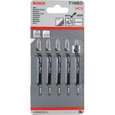 Bosch 2 608 630 310 stiksav, rullesav & sabelsavklinge Stiksavklinger High Carbon Steel (HCS) 5 stk Bosch 2 608 630 310 stiksav, rullesav & sabelsavklinge Stiksavklinger High Carbon Steel (HCS) 5 stk
