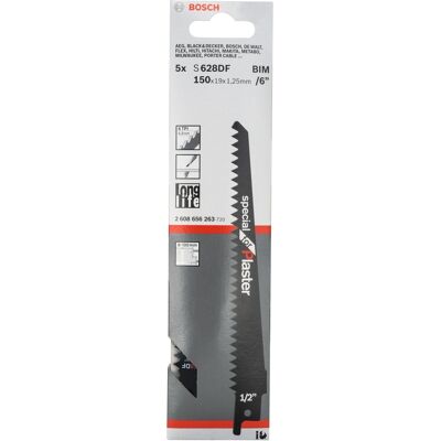 Bosch Sabresavsklinge - Model S 628 DF - Universel Bimetal, 150mm Bosch Sabresavsklinge - Model S 628 DF - Universel Bimetal, 150mm