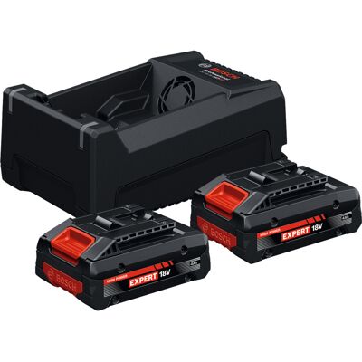 Bosch EXPERT startpakke 2x EXBA 18V-40 + dual-spændingsoplader GAL 12V/18V-80, Sæt Bosch EXPERT startpakke 2x EXBA 18V-40 + dual-spændingsoplader GAL 12V/18V-80, Sæt
