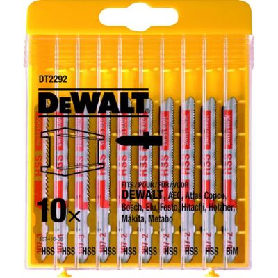 DeWalt HSS stiksavklinge-sæt DT2292, 10 dele, Savklinge sæt DeWalt HSS stiksavklinge-sæt DT2292, 10 dele, Savklinge sæt