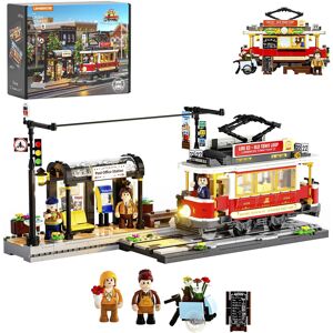 Lumibricks Historisk sporvogn og station, Bygge legetøj Lumibricks Historisk sporvogn og station, Bygge legetøj