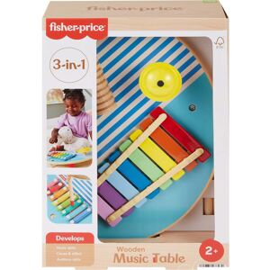 Mattel Fisher-Price-musikbord i træ med percussioninstrumenter, 3 dele, Musik legetøj Mattel Fisher-Price-musikbord i træ med percussioninstrumenter, 3 dele, Musik legetøj