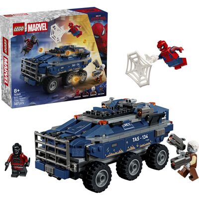 Lego Marvel Super Heroes Spider-Man Jagt fængselstransporten, Bygge legetøj Lego Marvel Super Heroes Spider-Man Jagt fængselstransporten, Bygge legetøj