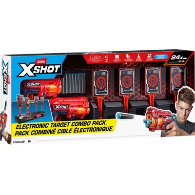 ZURU XSHOT Interaktivt måltavle & Fury 4 2-pak, Dartblaster ZURU XSHOT Interaktivt måltavle & Fury 4 2-pak, Dartblaster