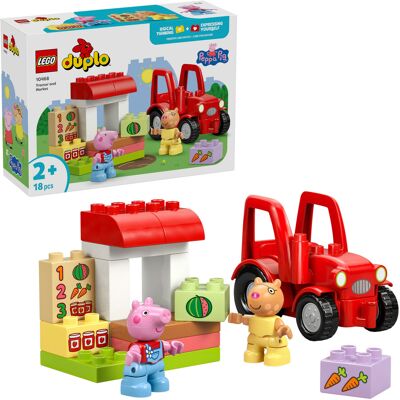 Lego Peppa Wutz Traktor og Markedsbod, Bygge legetøj Lego Peppa Wutz Traktor og Markedsbod, Bygge legetøj