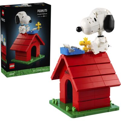 Lego Ideas Peanuts: Snoopys hundehus, Bygge legetøj Lego Ideas Peanuts: Snoopys hundehus, Bygge legetøj