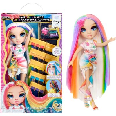 MGA Entertainment Rainbow High Hair Chalk & Style Doll- Amaya (Rainbow), Dukke MGA Entertainment Rainbow High Hair Chalk & Style Doll- Amaya (Rainbow), Dukke